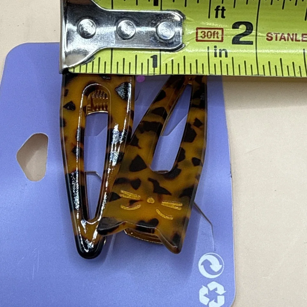 Claire's Cat Animal Print Mini Clips Jaws